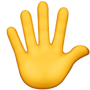Hand mit gespreizten Fingern”-Emoji